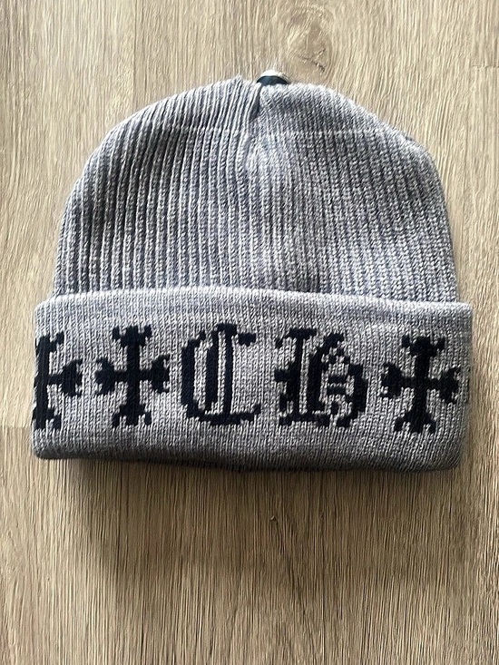 Chrome Hearts Other - Chrome Hearts Big Cashmere Beanie Gray & Black